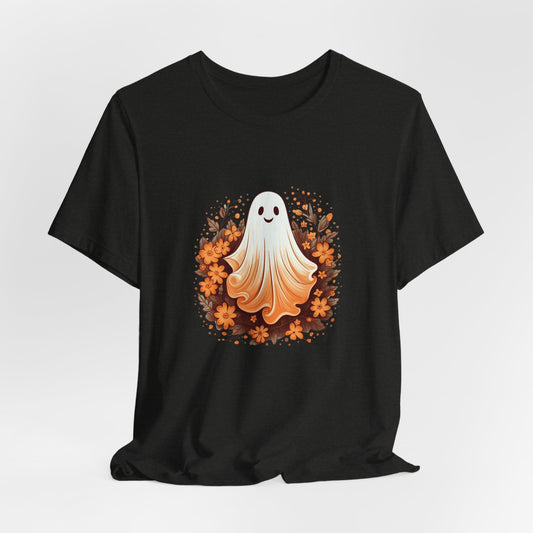 Spooky Fall Ghost Halloween Short Sleeve Tee