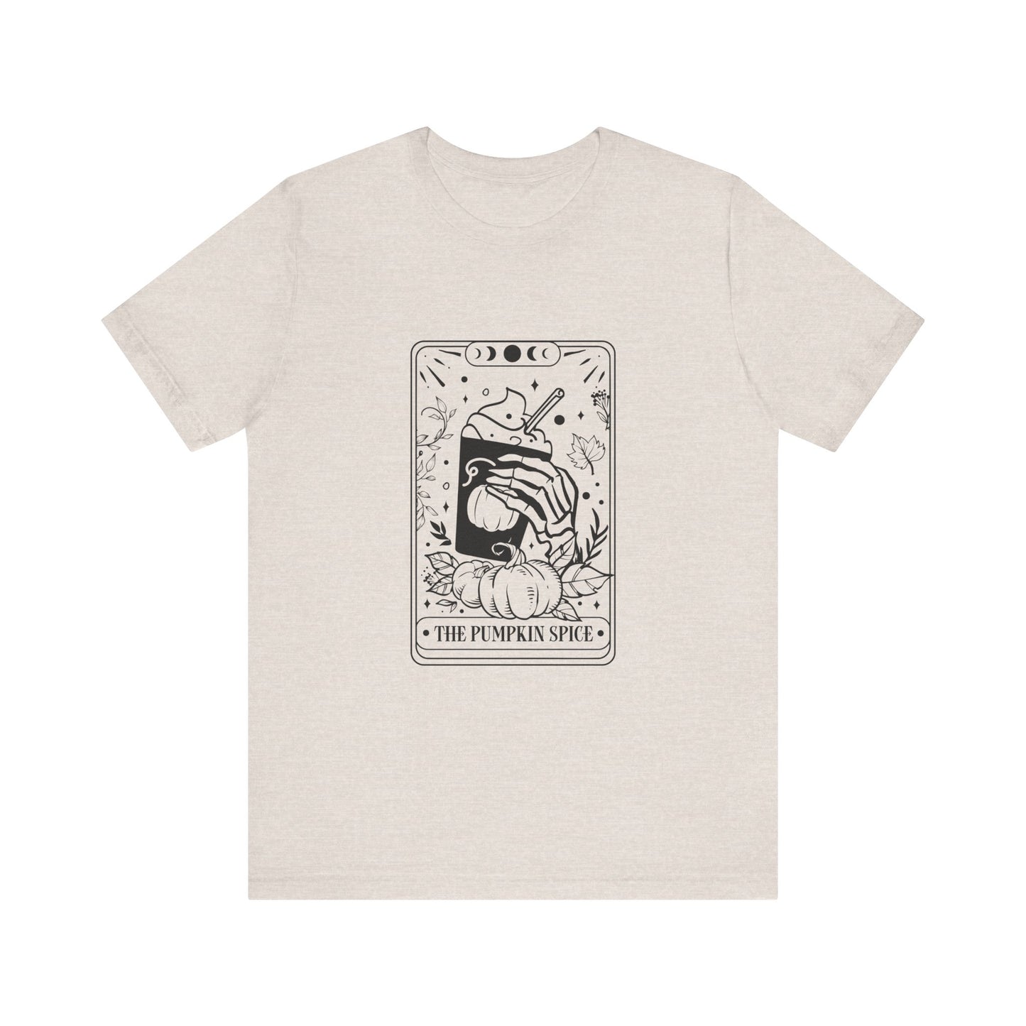 The Pumpkin Spice Tarot Style Skeleton Short Sleeve Tee