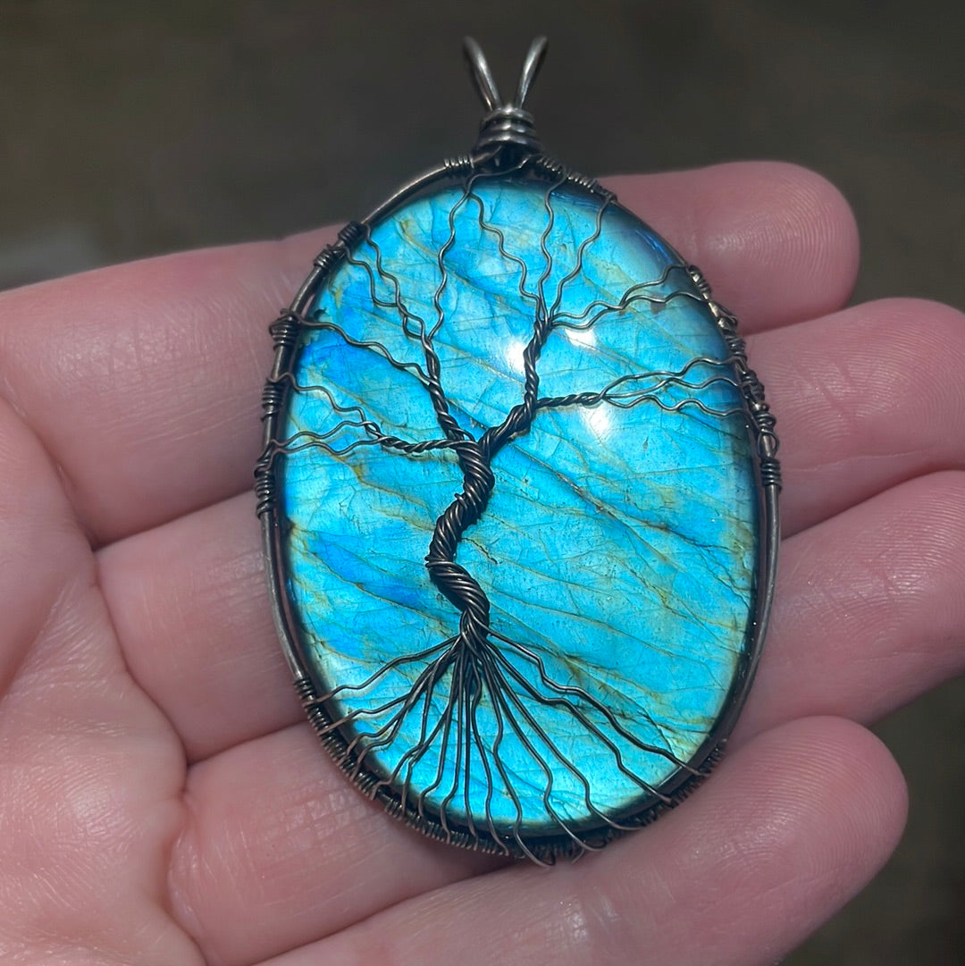 Labradorite Tree of Life Necklace