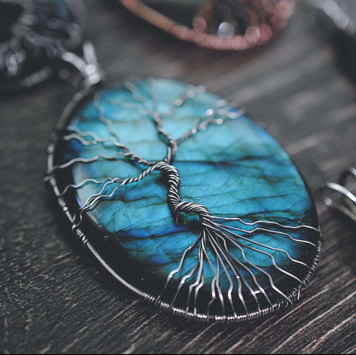 Labradorite Tree of Life Necklace