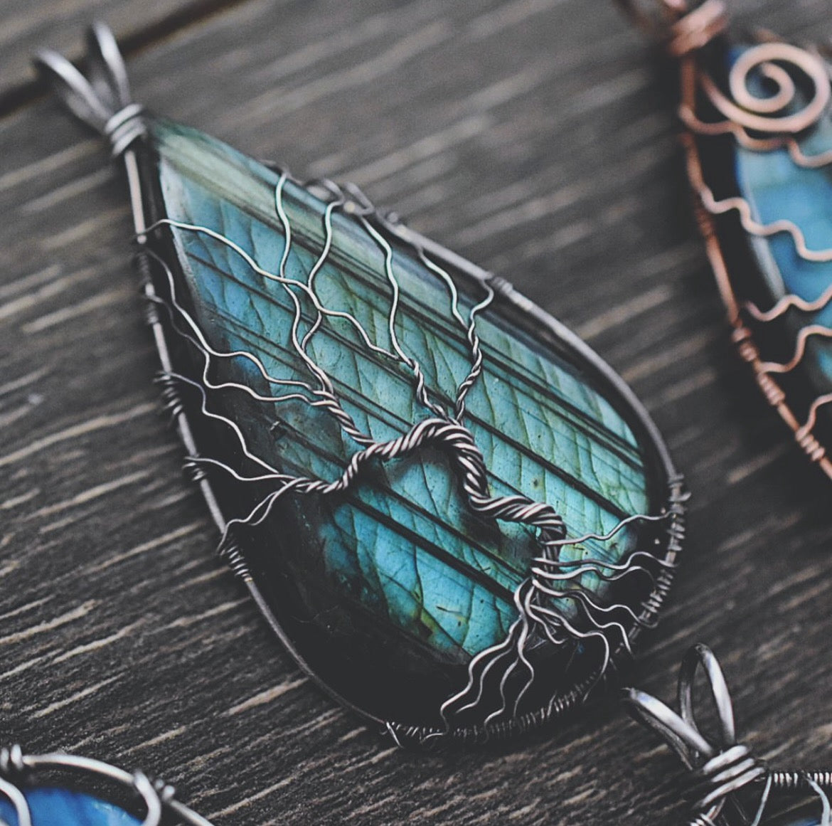 Labradorite Tree of Life Necklace